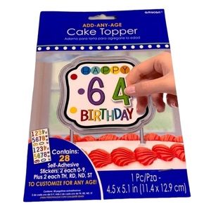 Amscan Add Any Age Cake Topper